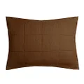 Bambury French Flax Linen Quilted Pillow Sham, Hazel