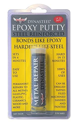 Dynagrip Dynasteel Metal Carded Epoxy Putty 56 g 2-Component Adhesive, epoxy Resin, Special Adhesive, Quick and high-Strength Repair of Parts, containers, Tanks.