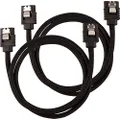 Corsair Premium Sleeved SATA Cable - SATA 6Gbps 60cm, Black