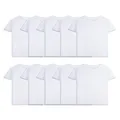 Fruit of the Loom Boys' Eversoft Cotton Undershirts, T Shirts & Tank Tops, T Shirt - Boys - 10 Pack - White, X-Large