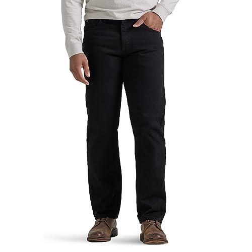 Wrangler Men's Authentics Classic Relaxed Fit Flex Jeans, Black, 40W x 36L