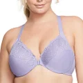 Glamorise Women's Plus Size Front-Close T-Back Wonderwire Underwire #1246, Soft Lilac, 34H