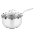 AmazonBasics Stainless Steel Sauce Pan with Lid, 2.8 Liters / 3-Quart