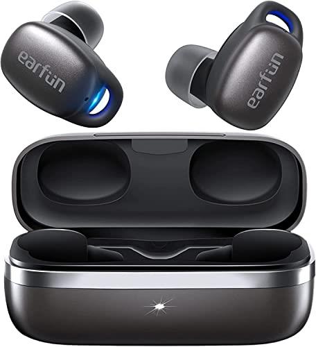 Wireless Earbuds, EarFun® Free Pro 2 Hybrid Active Noise Cancelling Earbuds, Bluetooth 5.2 Earbuds with 6 Mics, Stereo Sound Deep Bass in-Ear Headphones, Ambient Mode Earphones, Wireless Charging, 30
