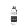 KeepCup Cup-to-Bottle - Lightweight Leakproof Travel Mug with Sipper Lid & Dual Open Water Bottle - 530ml Bottle to 12oz Cup - Black