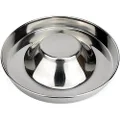 Bainbridge Stainless Steel Puppy Saucer Bowl, 28 cm Size, Silver