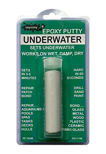 Ickysticky Underwater Repair Epoxy Putty 56 g 2-Component Adhesive, epoxy Resin, Special Adhesive, Quick and high-Strength Repair of Parts, containers, Coral, Aquarium. aquascaping.
