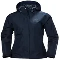 Helly Hansen Women's Seven J Waterproof Windproof Breathable Rain Coat Jacket, 598 Navy, X-Small
