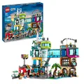 LEGO® City Centre 60380 Building Toy Set,Model Building Kit with Reconfigurable Modular Rooms Including Toy Shops, Barber, Vlogger Studio, Hotel and Rooftop Disco with 14 Minifigures