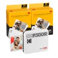 Kodak Mini 3 Retro Instant Photo Printer with Cartridge Bundle, White