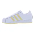 adidas Originals Women's Superstar Low Shoes, Casual Leather Sneakers, Footwear White/Easy Yellow, 7.5 US