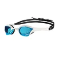 arena Cobra Ultra Swipe Racing Swim Goggles for Men and Women, Non-Mirror Lens, Anti-Fog, UV Protection, Blue/White/Black