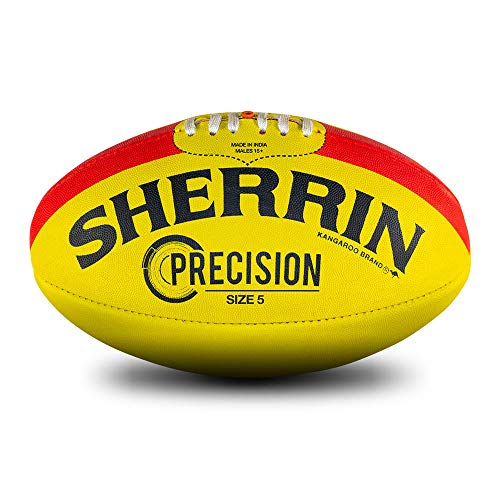 Sherrin Precision Synthetic Football, Yellow, Size 5