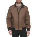 Calvin Klein Men's Winter Coats-Sherpa-Lined Hooded Soft Shell Jacket, Dark Tan, Large