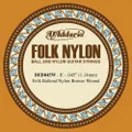 D'Addario BEB045W Folk Nylon Guitar Single String, Bronze Wound, Ball End.045