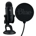 Logitech Blue Yeti Game Streaming Kit with Yeti USB Gaming Mic, Blue VO!CE Software, Exclusive Streamlabs Themes, Custom Blue Pop Filter, PC/Mac/PS4/PS5