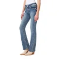 WallFlower Women's Luscious Curvy Bootcut Mid-Rise Insta Stretch Juniors Jeans (Standard and Plus), Galaxy, 18 Plus