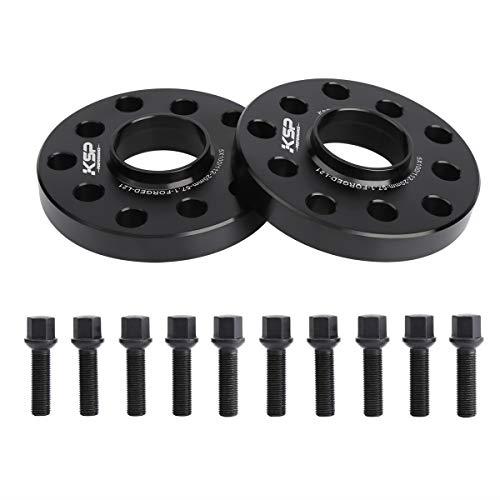 KSP 5X100 to 5x100 Wheel Spacers Compatible with Audi A3 A4 A6 A8 S4 S6 S8 Quattro TT, 20mm Thread Pitch M14x1.5 Hub Bore 57.1mm with Sphere Seat Lug Bolts Fit for 5X112 Golf Jetta Beetle EOS Passat