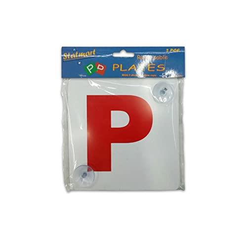 Lylac Car Plates P 2-Pieces with Suction, Red