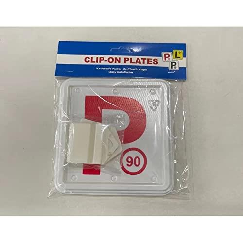 Lylac Car Plates with Clips NSW Red Parking 2 Pieces