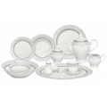 Lorren Home Trends 57-Piece Porcelain Dinnerware Set, Verona, Service for 8