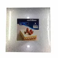Lylac Square Foil Cake Board 2-Pieces, 25 cm x 2 mm Size