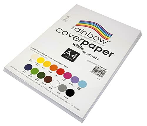 Rainbow A4 Cover Paper 100 Sheets, White