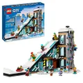 LEGO® City Ski and Climbing Centre 60366 Building Toy Set,Modular Building with Slope, Winter Sports Shop, Café, Ski Lift and 8 Minifigures