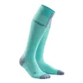 CEP - RUN SOCKS 3.0 for women | Compression sock with millimetre-precise pressure in light blue / grey, size III