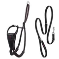 Halti No Pull Harness and Training Lead Combination Pack, Stop Dog Pulling on Walks, Includes Large No Pull Harness and Double Ended Lead, Black (14329W)