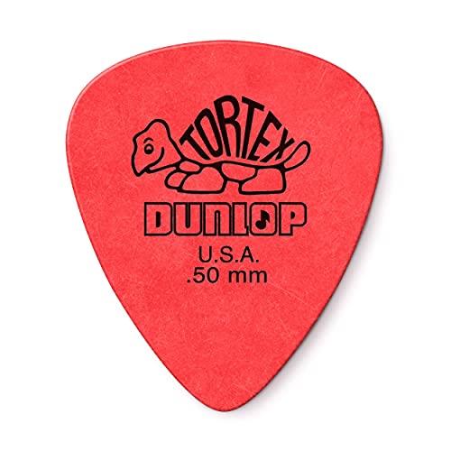 Dunlop Tortex Standard, 0.50mm, Red Guitar Pick, 72 Pack