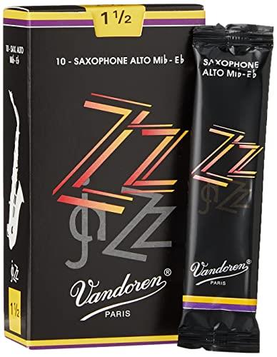 Vandoren jaZZ Alto Saxophone Reeds 10 Pieces, Strength 1.5