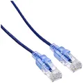 Monoprice SlimRun Cat6A Ethernet Patch Cable - Network Internet Cord - RJ45, 550Mhz, UTP, Pure Bare Copper Wire, 10G, 30AWG, 7ft, Purple, 10-Pack