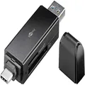 Goobay USB 3.0 – USB-C 2in1 Card Reader, Black