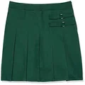 French Toast Girls' Two-Tab Pleated Scooter Skirt, Hunter Green, 4
