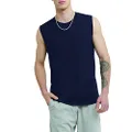 Champion Men's Classic Jersey Muscle T-Shirt, Navy, S