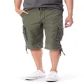 UNIONBAY Men's Cordova Belted Messenger Cargo Short - Reg and Big and Tall Sizes, Military, 32