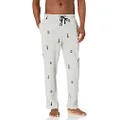 Nautica Mens Soft Woven 100% Cotton Elastic Waistband Sleep Pajama Pant, Grey Heather, Medium