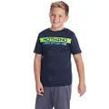 Champion C9 Boys' Tech Short Sleeve Tshirt, Navy/Nothing Can Stop Me Me, S