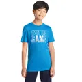 Champion C9 Boys' Tech Short Sleeve Tshirt, Blue Jay/Own The Game, XL