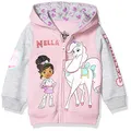 Nickelodeon Girls' Toddler Nella The Princess Knight Zip-up Hoodie, Lilac/Heather Grey, 2