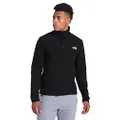 THE NORTH FACE Men's TKA Glacier Snap-Neck Pullover Sweatshirt, TNF Black, Large, Tnf Black, Large