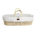 The Little Green Sheep Natural Quilted Moses Basket & Mattress - Dove