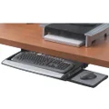 Fellowes 8031201 Suites Deluxe Height Adjustable Under Desk Keyboard Manager/Keyboard Tray/Shelf with Wrist Supports, Black/Silver