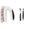 OXO Good Grips Deep Clean Brush Set & All-Purpose Scrub Brush, Black/White, One Size