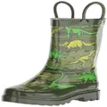 Western Chief Kids Waterproof Printed Rain Boot, Dino Quest, 5-6 Toddler