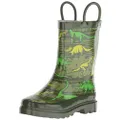 Western Chief Kids Waterproof Printed Rain Boot, Dino Quest, 5-6 Toddler