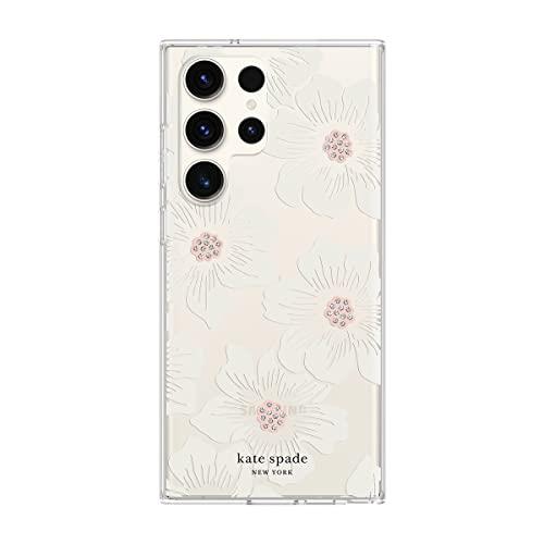 Kate Spade New York Defensive Hardshell Case for Galaxy S23 Ultra, Hollyhock