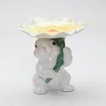 Cosmos 10590 Fine Porcelain Bunny Candy/Candle Holder, 3-3/4-Inch,White