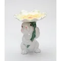 Cosmos 10590 Fine Porcelain Bunny Candy/Candle Holder, 3-3/4-Inch